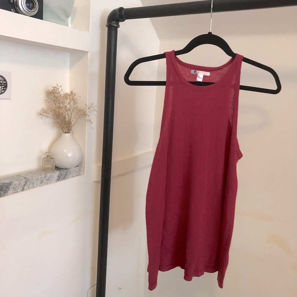 Volcom Red Racerback Tank Top